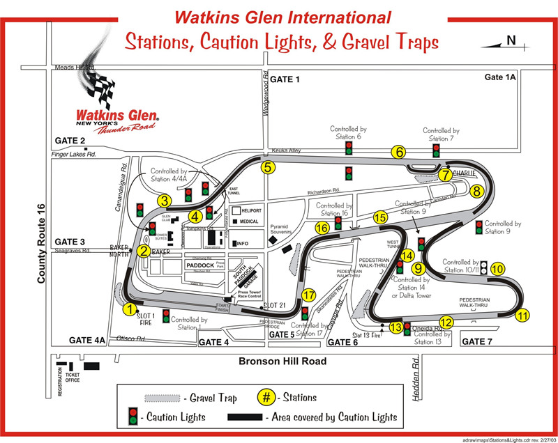 Watkins Glen Speedway Map